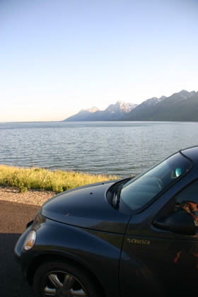 The Mattmobile and the Tetons, two American icons