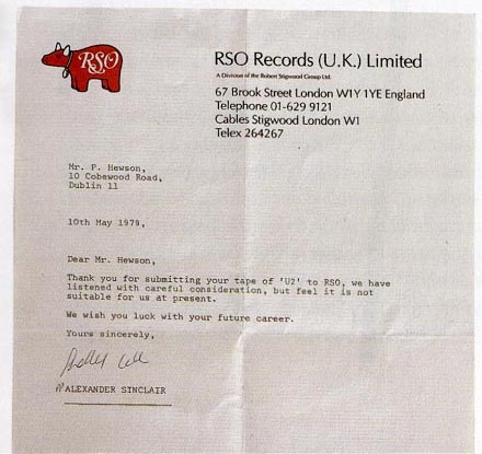 U2 - RSO Rejection Letter