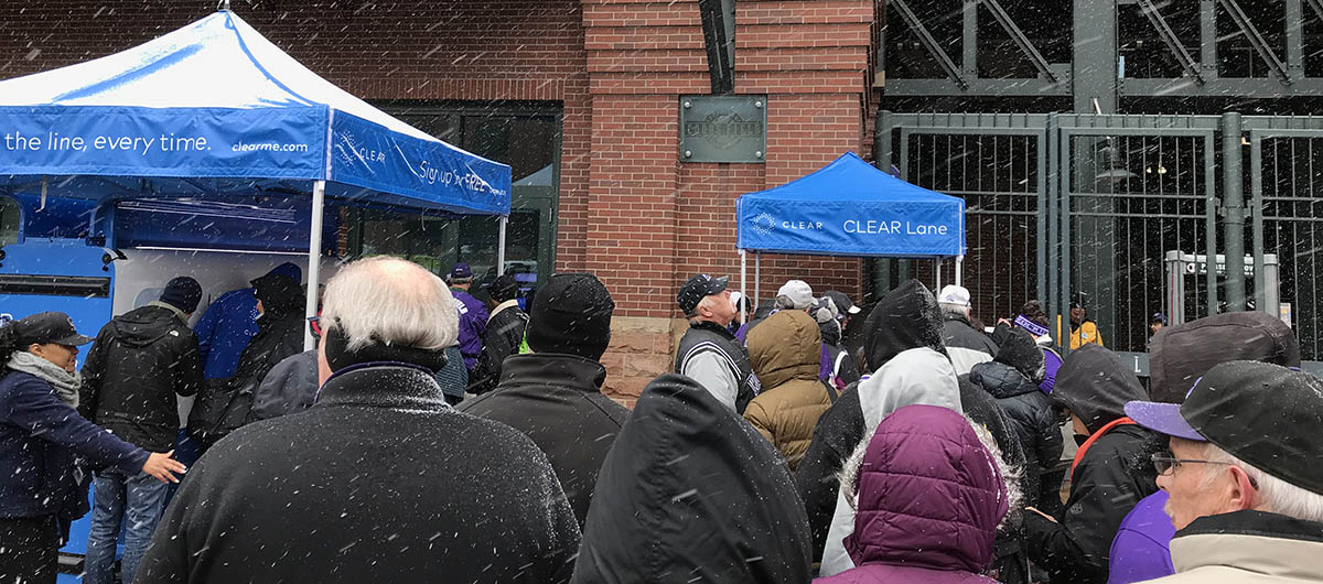 Clear security line at Coors Field