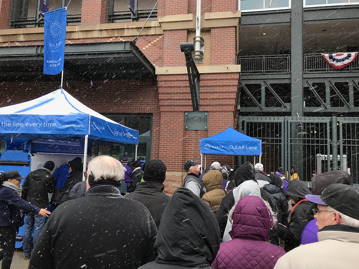 Clear security line at Coors Field