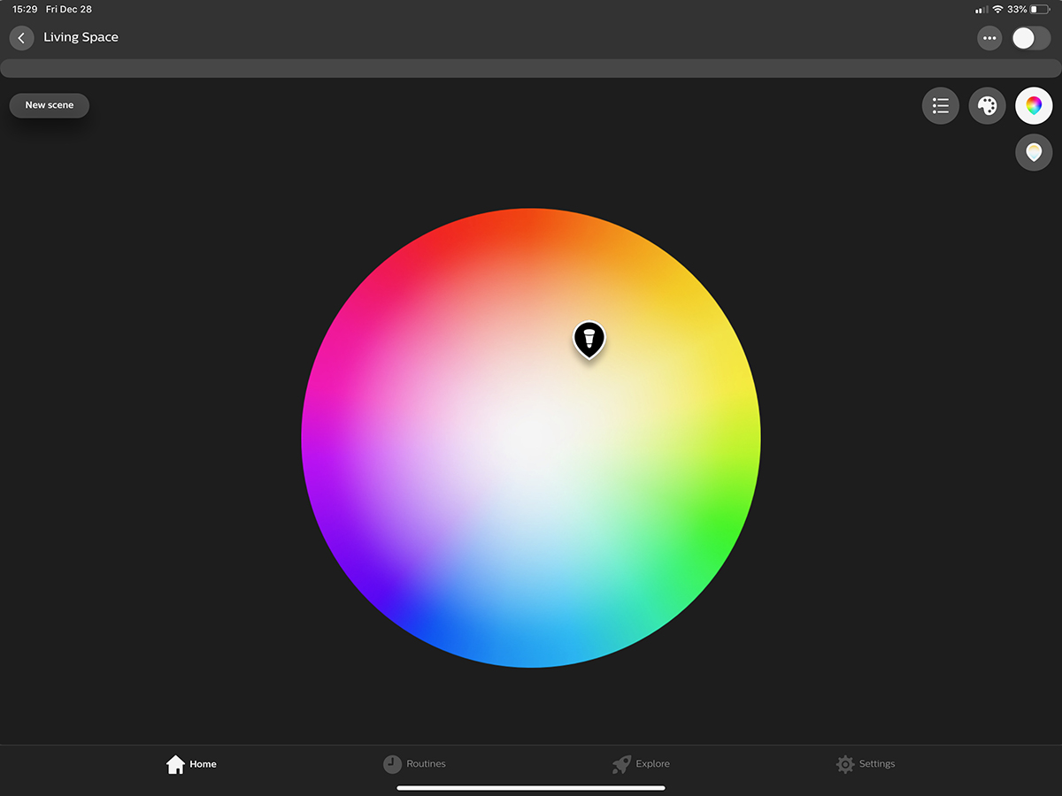 Hue color wheel